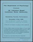 The Department of Psychology Presents Dr. Laurence Siegel Louisiana State University